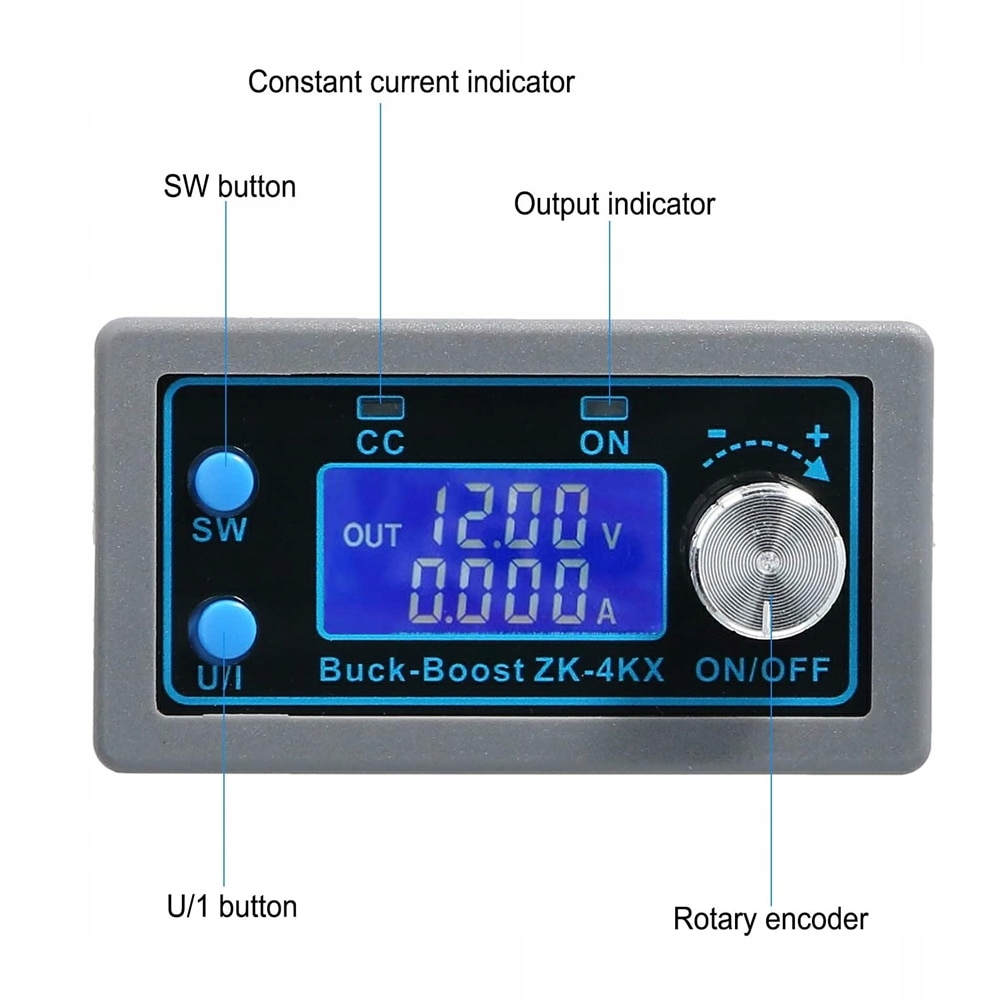 ZK4KX DC DC Buck Boost Converter CC CV 0.530V 4A 12316050717