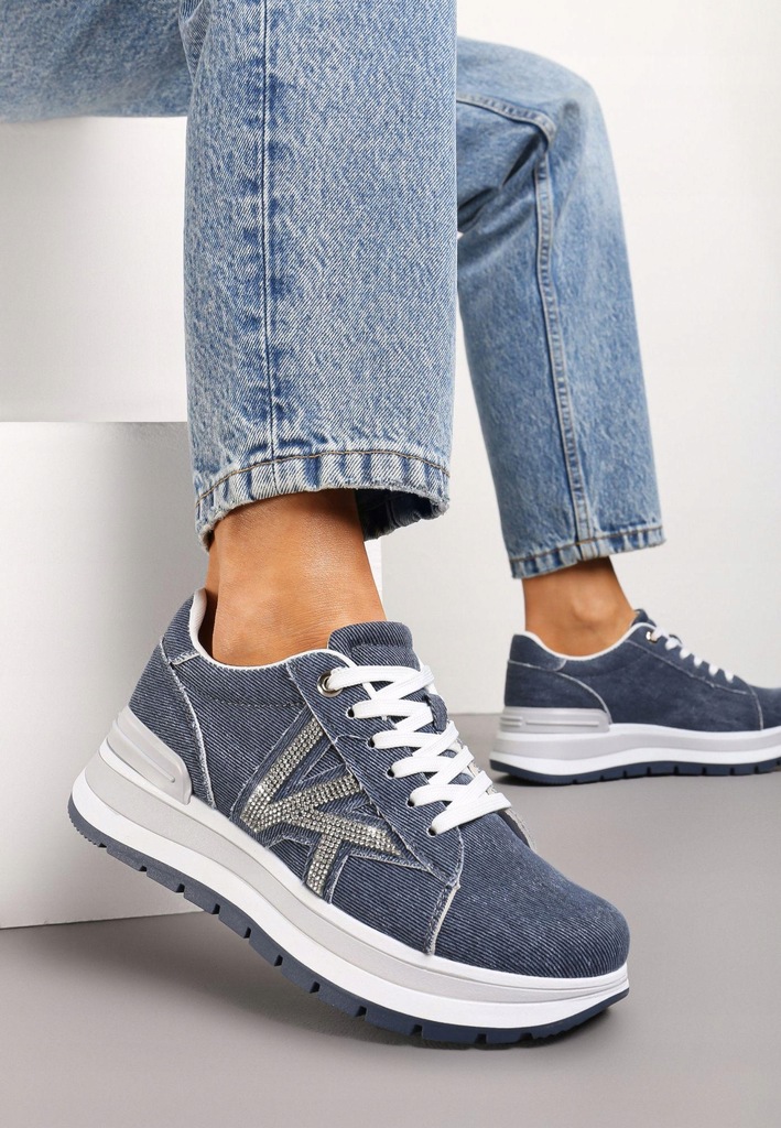 Renee Granatowe Sneakersy damskie 39