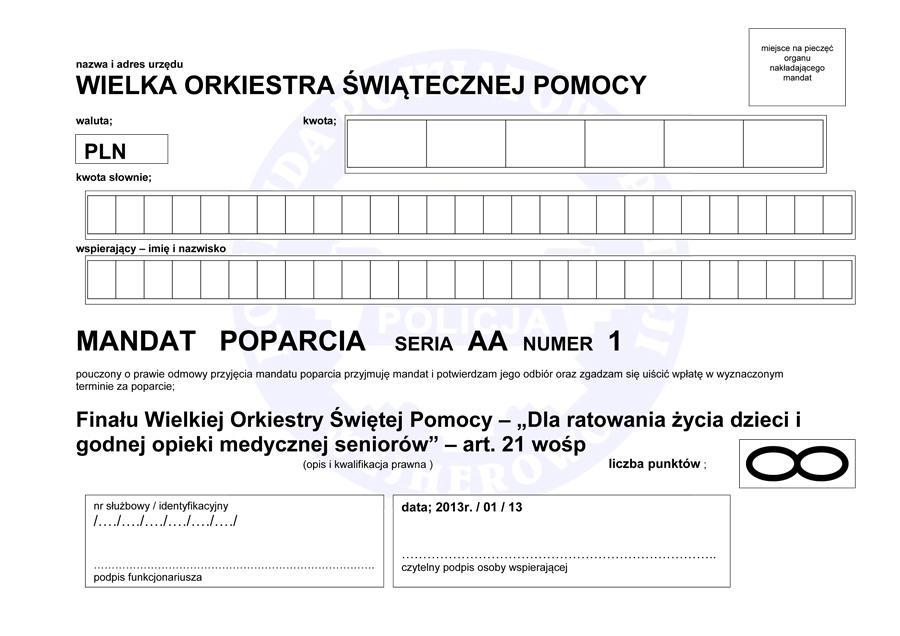 Mandat Poparcia WOŚP