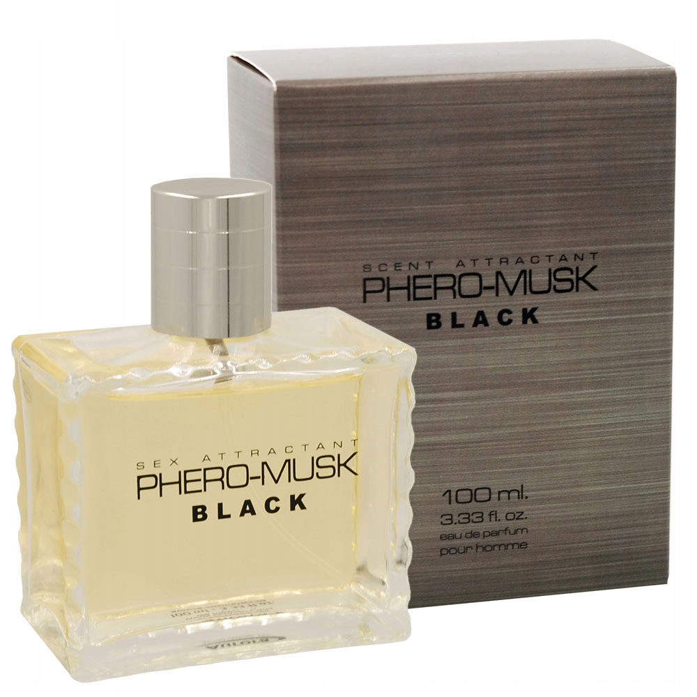 Perfumy, Feromony Phero-Musk Black for men, 100 ml