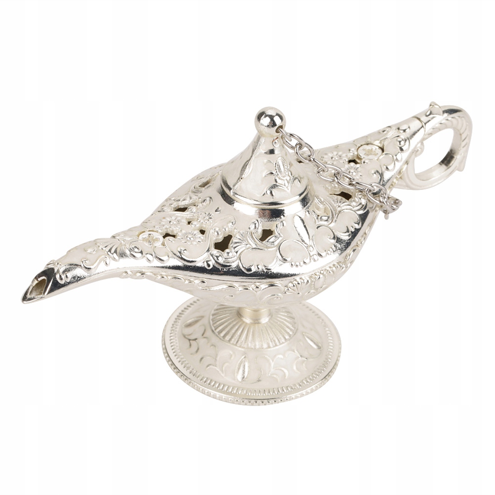 LAMPA ALLADYNA NAFTOWA OLIWNA PLATER SREBRNA