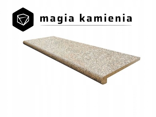 Stopień granitowy bullnose G682 żółty 100x35x2