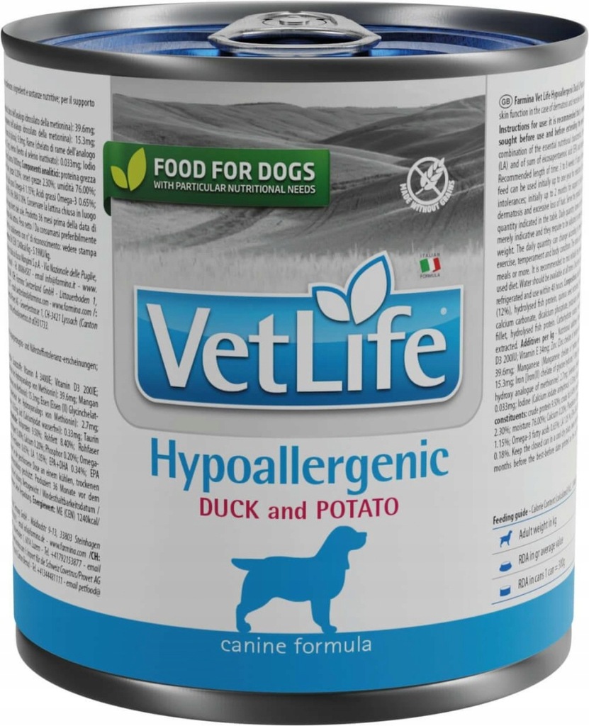 VetLife - Hypoallergenic Duck & Potato Pies [300g]