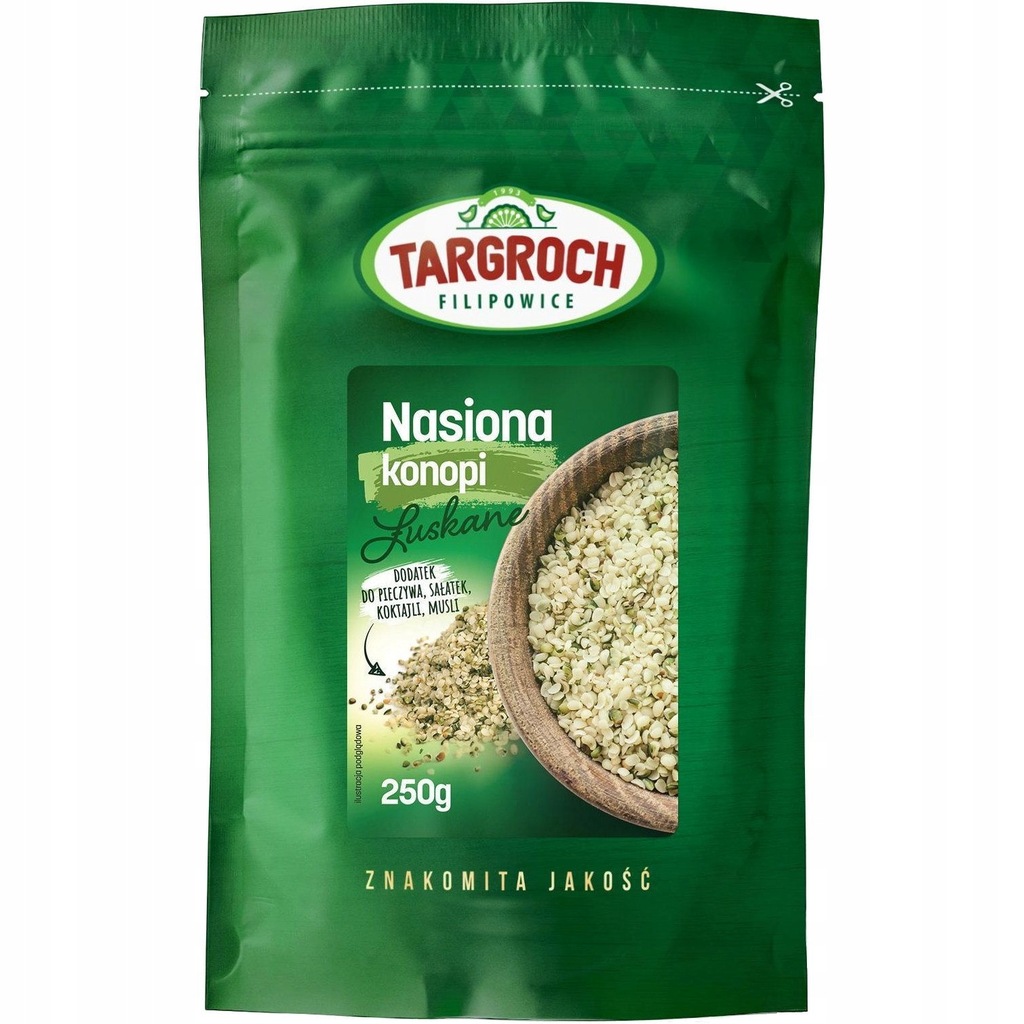 Targroch 100% Nasiona Ziarna Konopia Łuskana 250g