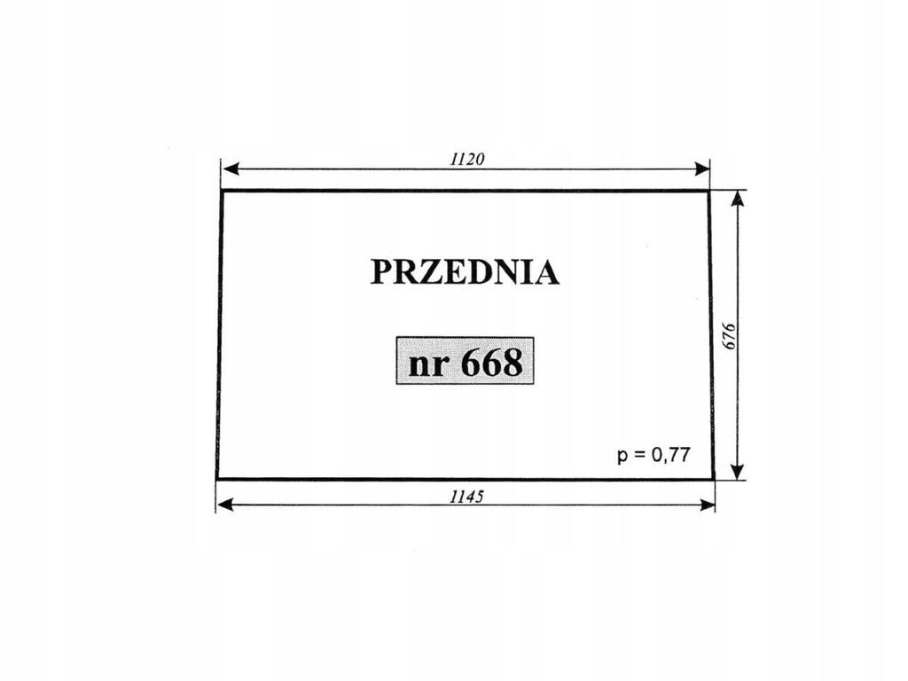 SZYBA PRZEDNIA C-330 C-360 KOŹMIN NAGLAK 668