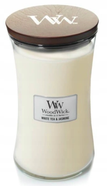 WoodWick Duża Świeca Zapachowa WHITE TEA JASMINE