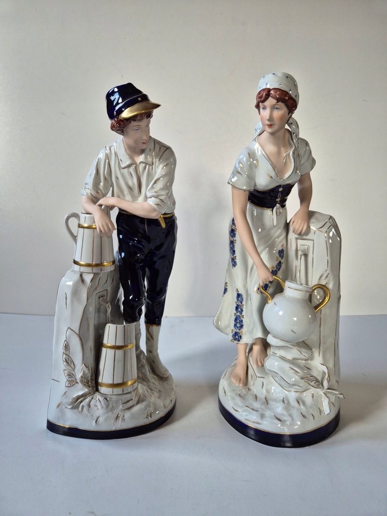 Dwie duże figury porcelanowe Royal Dux Czechy