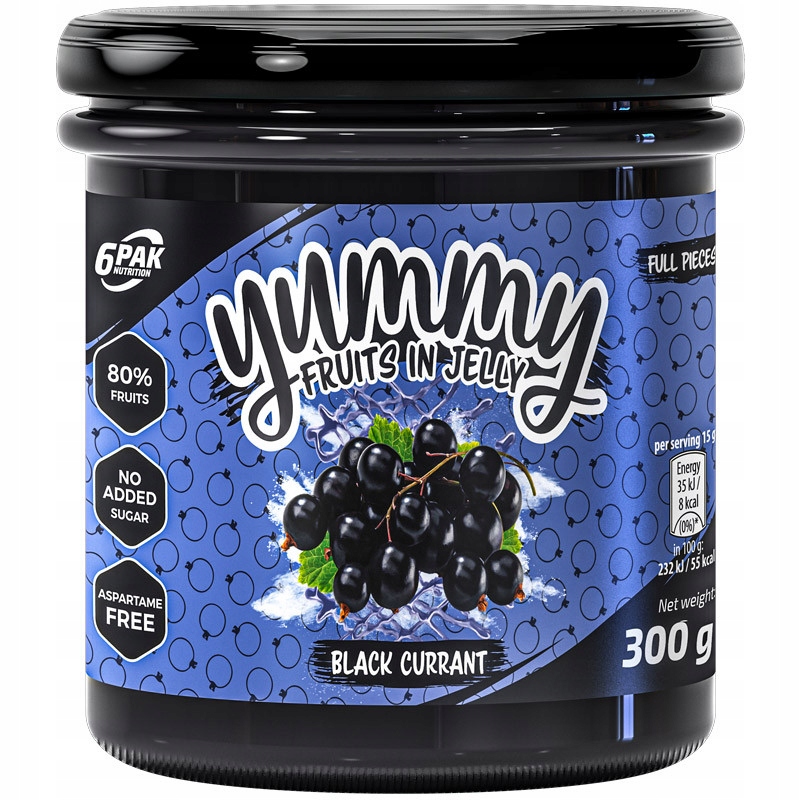 6PAK Nutrition Fruits In Jelly Blackcurrant 300g