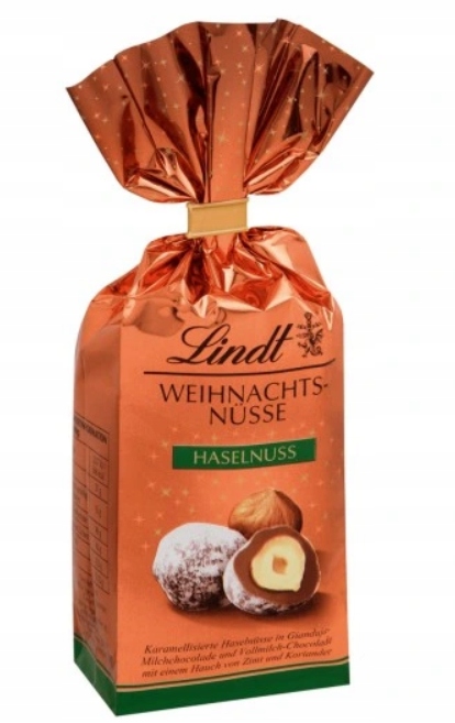 Lindt Prażone Orzechy Laskowe w Czekoladzie 100g z Niemiec