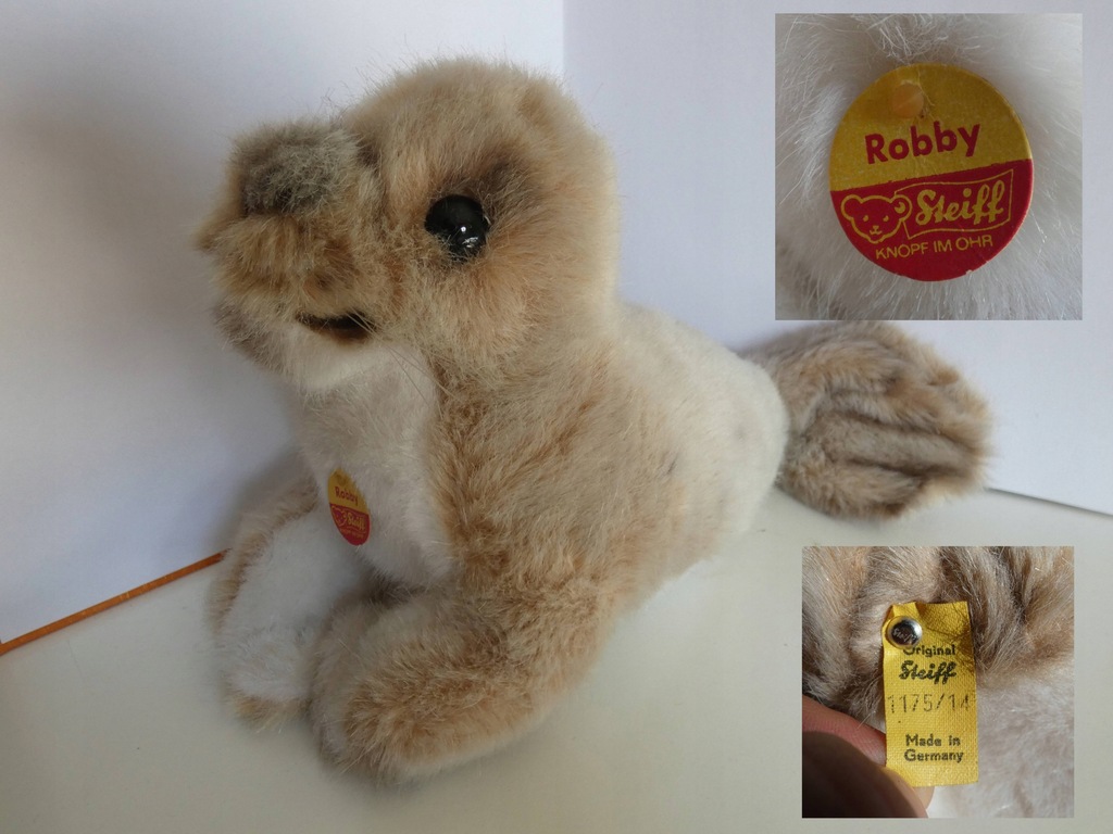 Foczka ROBBY firmy STEIFF 1975-85r 1175/14