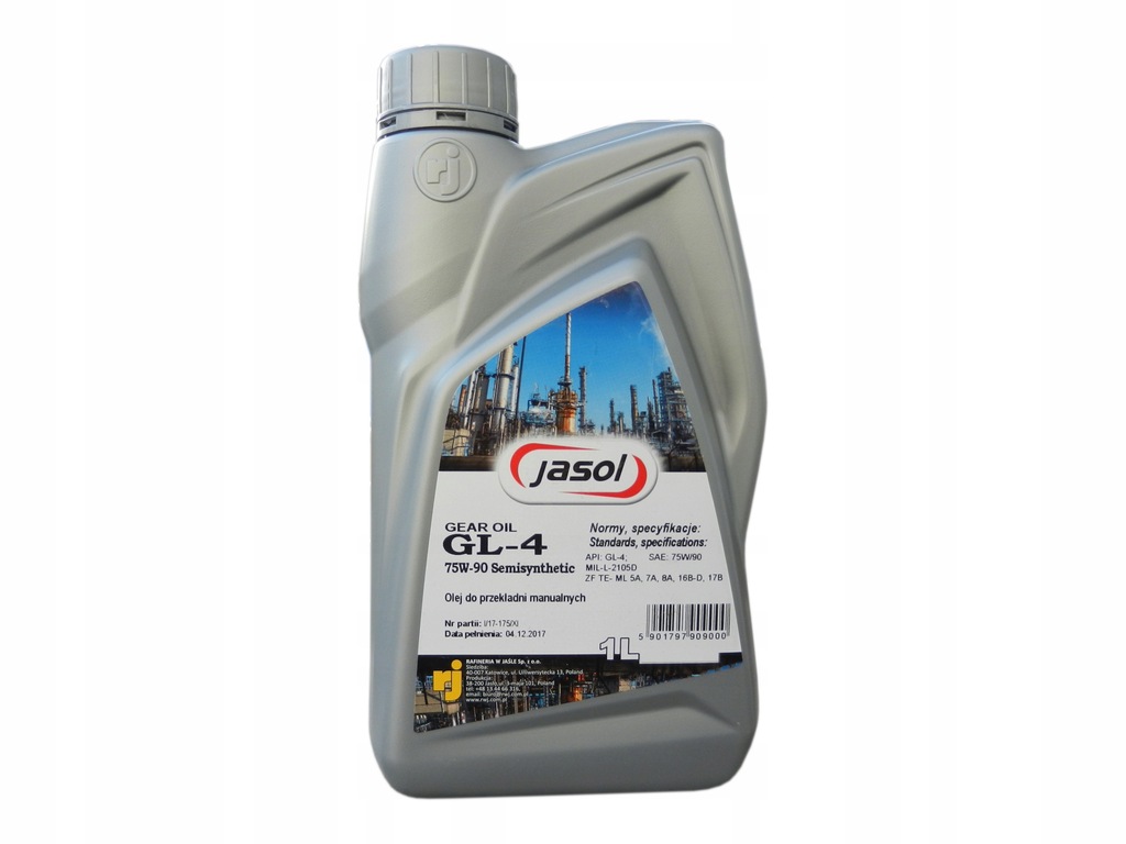 OLEJ PRZEKŁADNIOWY JASOL GEAR OIL GL-4 75W90 1L - 7646625546 ...