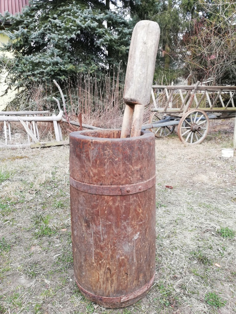 stara oryginalna stępa do kaszy zboża unikat żarna