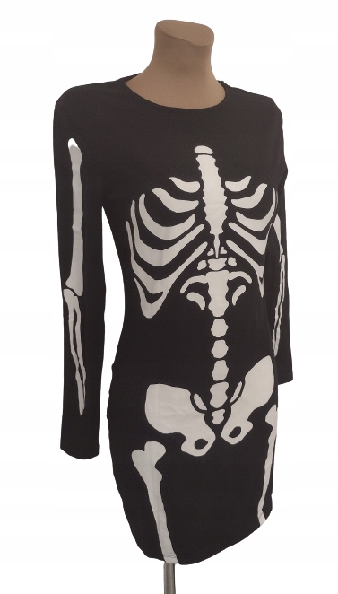 H&M sukienka ze szkieletem Halloween r. 42 XL