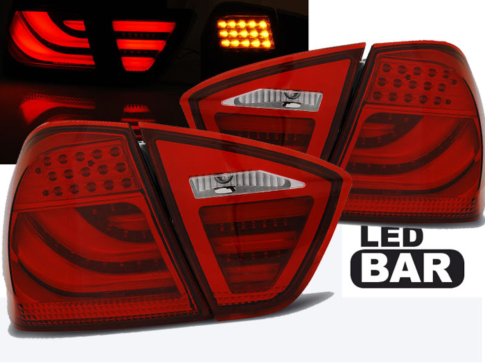 LAMPY BMW E90 03/0508/08 RED LED BAR 6654853079