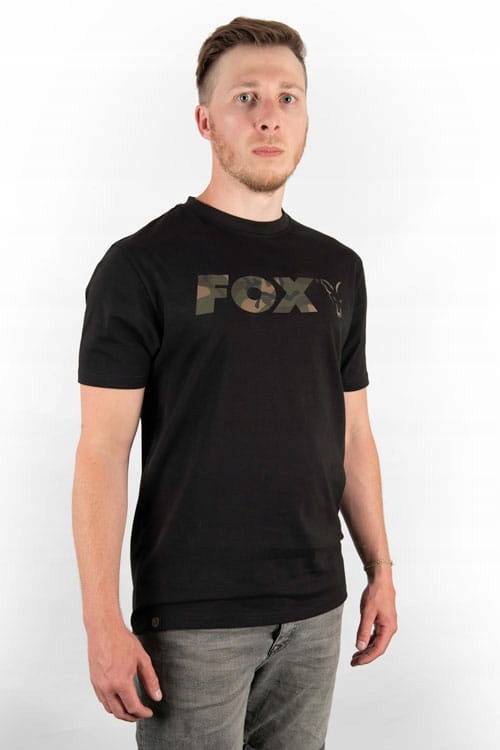 Koszulka T-shirt Black / Camo Large FOX
