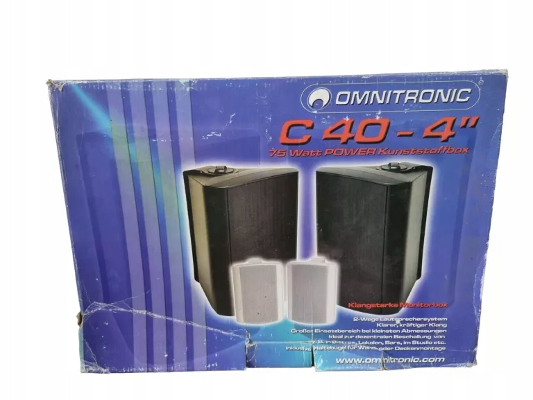 GŁOŚNIKI PASYWNE OMNITRONIC C-40-4 KPL BIAŁE