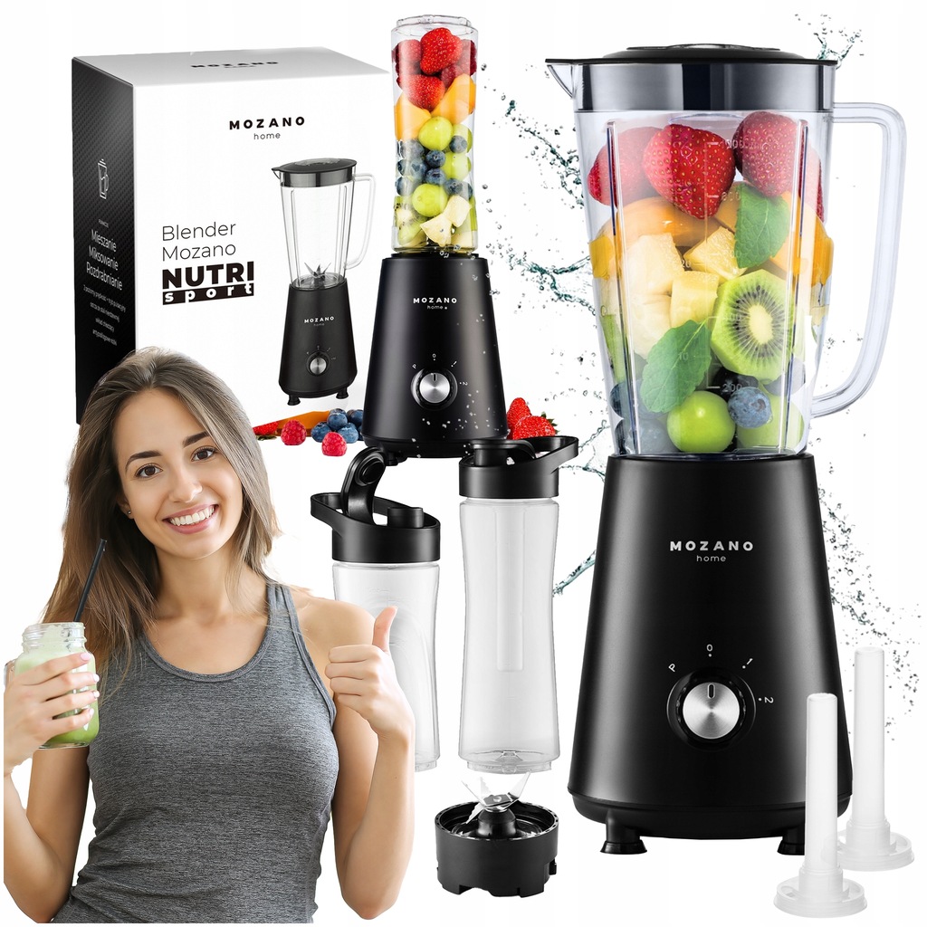 BLENDER KIELICHOWY DO KOKTAJLI SMOOTHIE PRZENOŚNY MOZANO MOCNY 450W