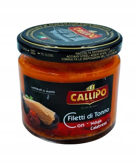 IT Filety tuńczyka z 'Ndują w oliwie CALLIPO 200g