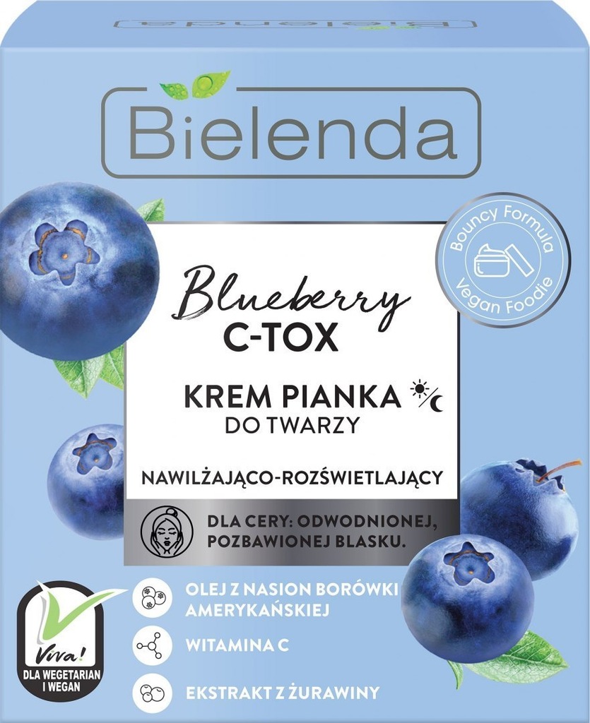 Bielenda Blueberry C-TOX Krem-pianka do twarzy naw