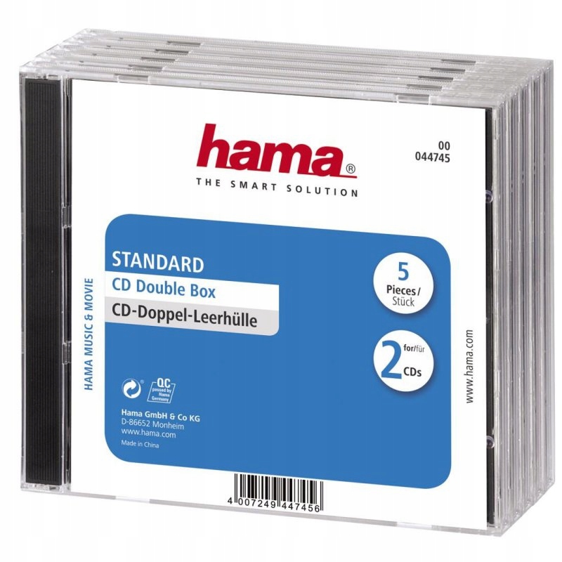 Pudełko CD Hama CD-Box 5 szt. podwójne