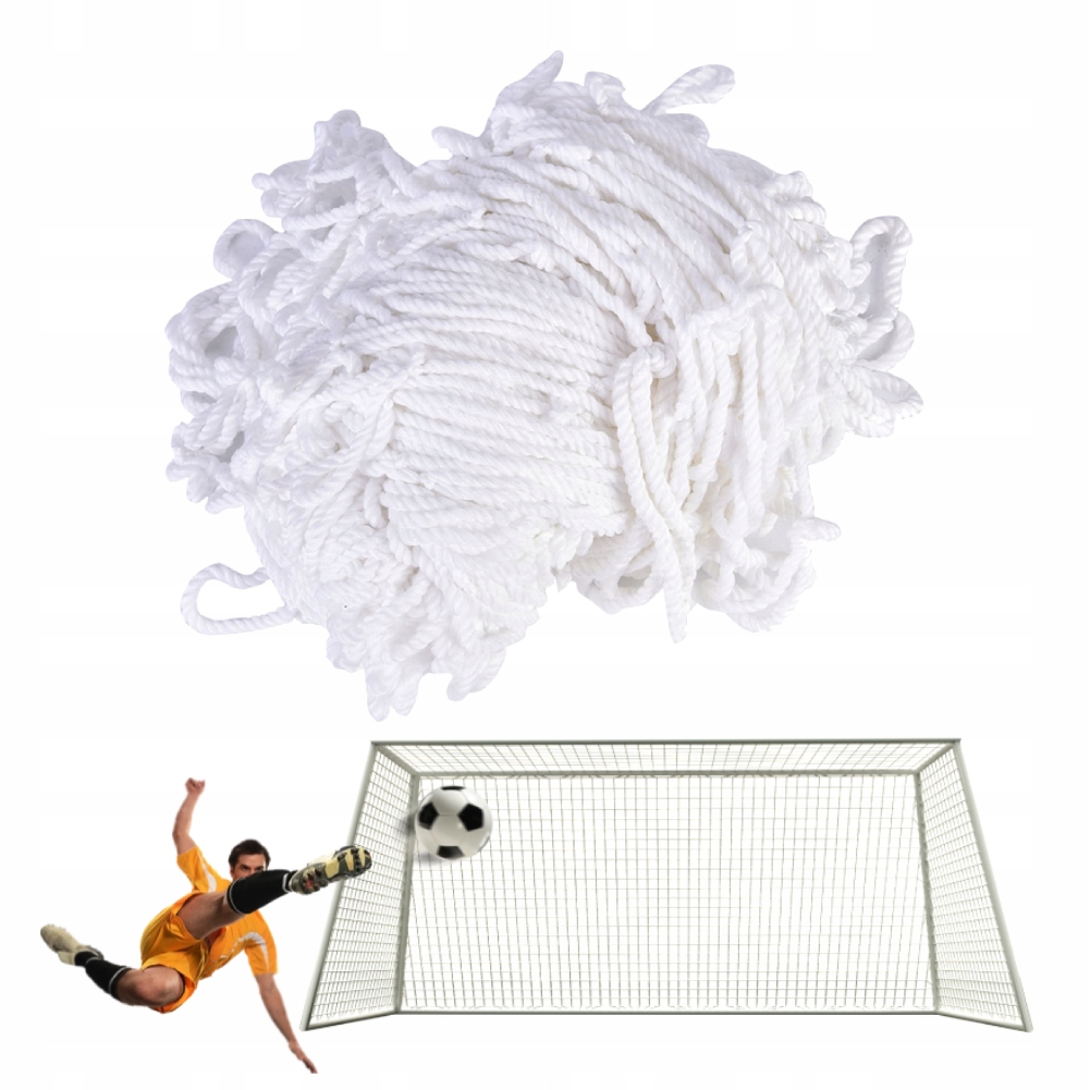 SIATKA NA BRAMKĘ PIŁKARSKĄ BRAMKI TRENINGOWEJ 3X2M 300X200CM 3MM MOCNA