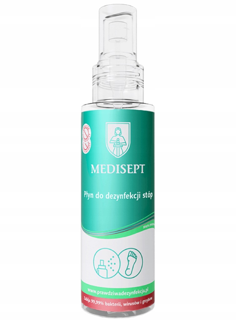 MEDISEPT Płyn do dezynfekcji stóp 100ml Mięta piep