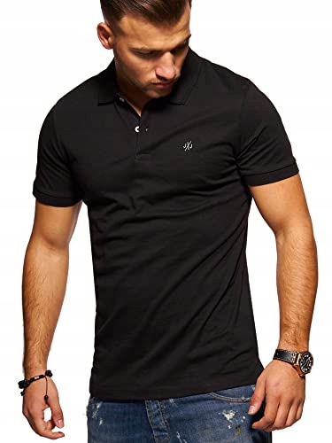 KOSZULKA MĘSKA JACK AND JONES POLO CZARNA M