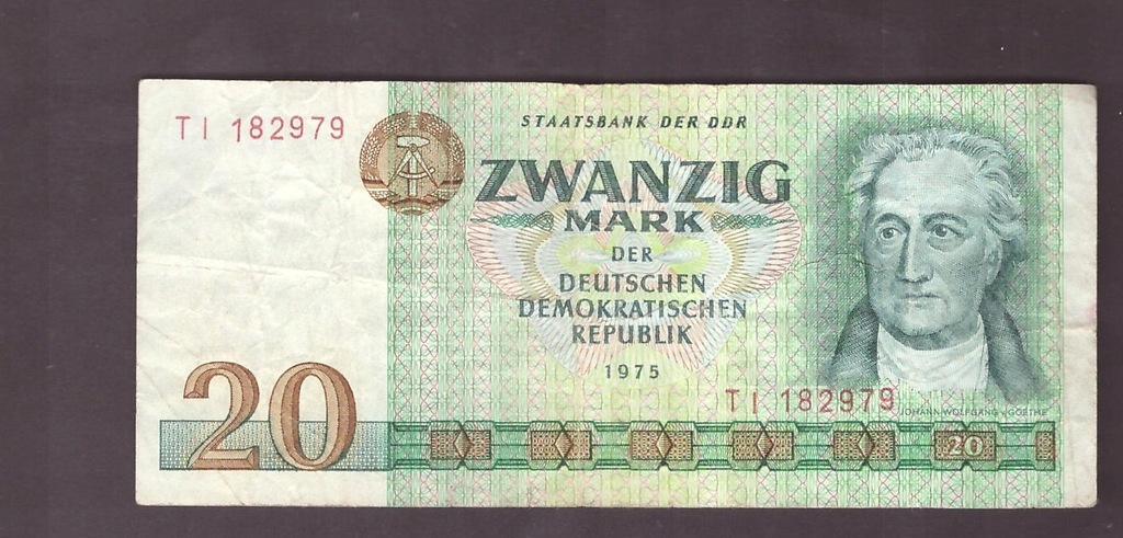 Niemcy NRD - banknot - 20 Marek 1975 rok