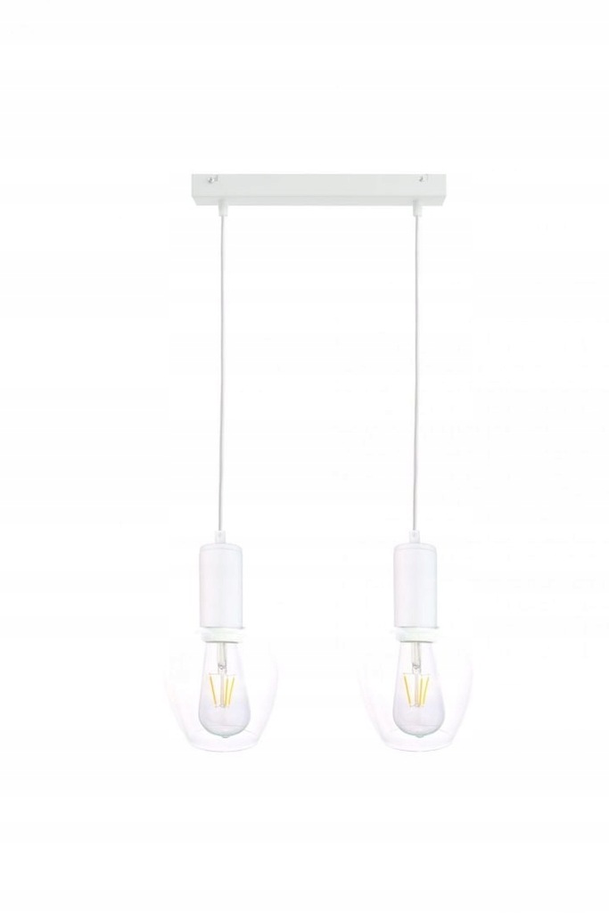 Lampa wisząca 2xE27 VERRE WHITE