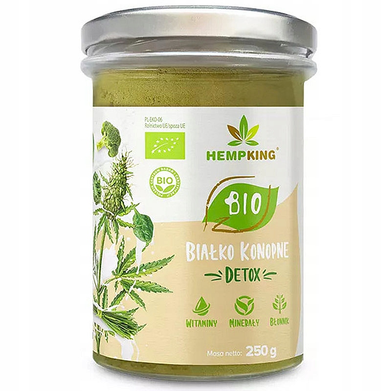 BIAŁKO KONOPNE DETOX BEZGLUTENOWE BIO 250 g - HEMP