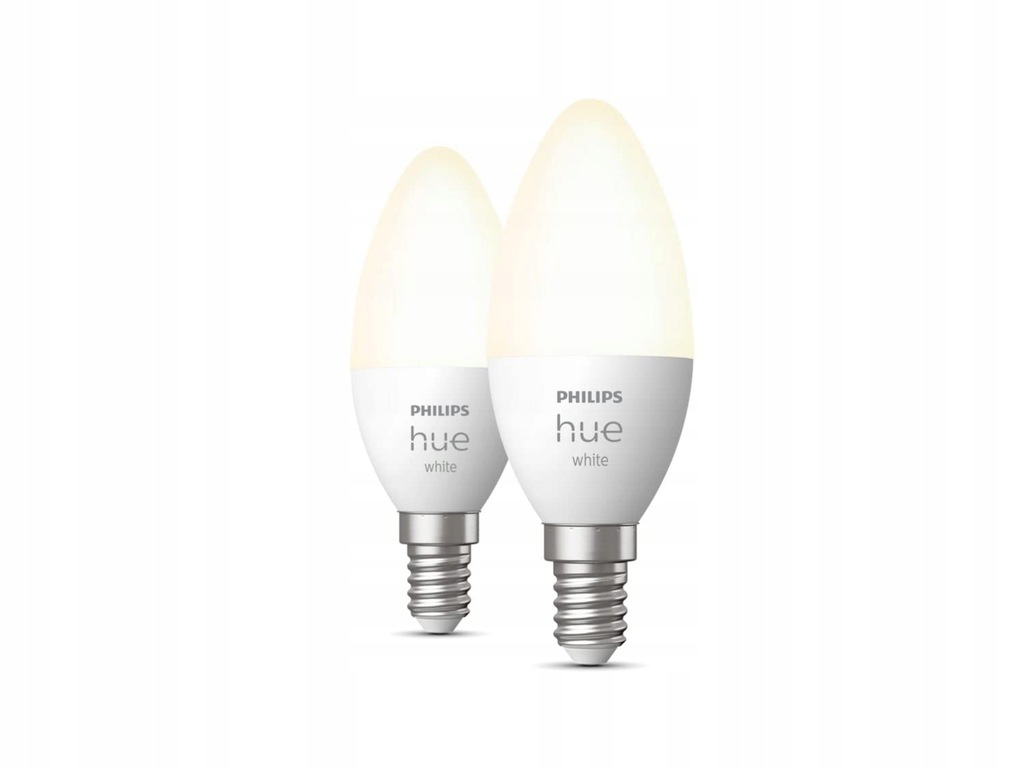 Philips Hue White Zestaw, 2x Inteligentna żarówka LED E14 5,5W B39