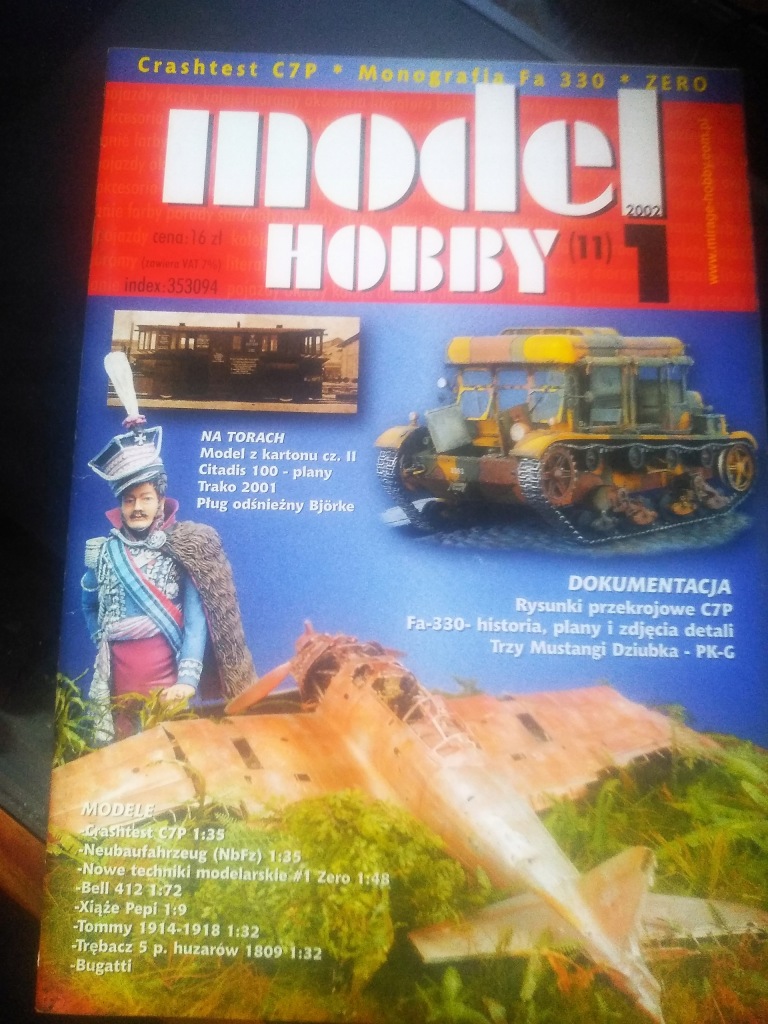 Model Hobby 11/2002 Ciągnik Artyleryjski C7P, Bugatti, Bell 412 HP, Trako