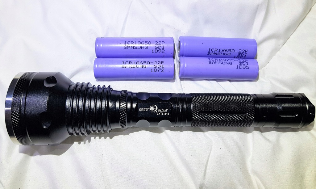 latarka Sky Ray 3XT6-818 4000Lm Cree 3 x XM-L T6 !