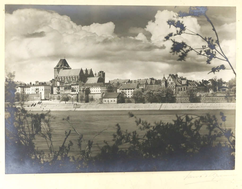 Toruń sygnowana Panorama Kurt Grimm 1940 PIĘKNA!