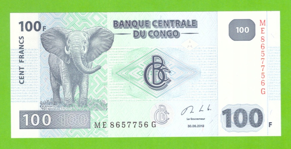 KONGO D.R. 100 FRANCS 2013 P-98b UNC