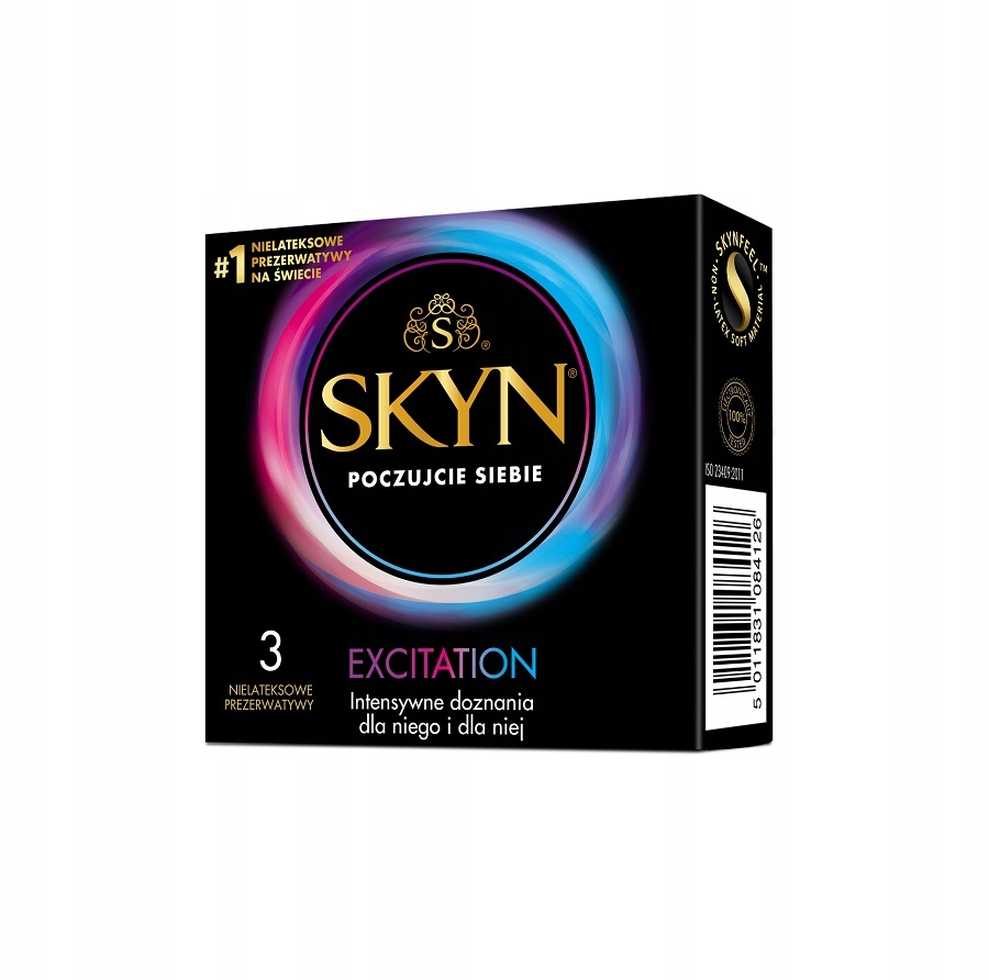 Unimil nielateksowe prezerwatywy Skyn Excitation 3