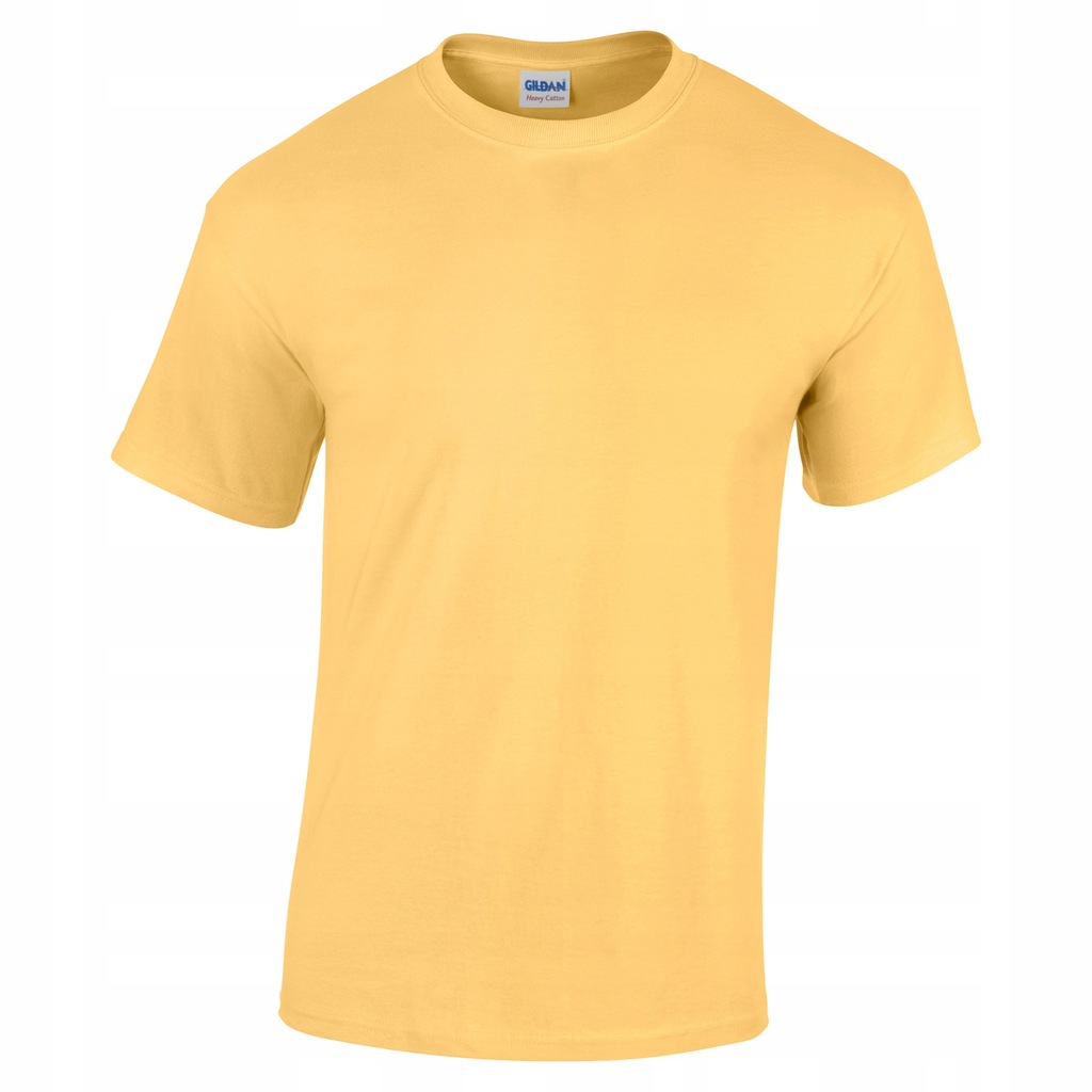 Gildan - Koszulka męska krótki L Żółta mgiełka