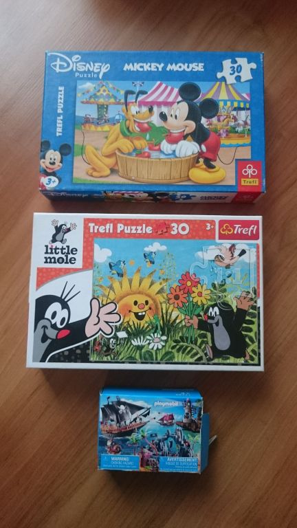 Puzzle TREFL Krecik i Myszka Miki oraz Playmobil