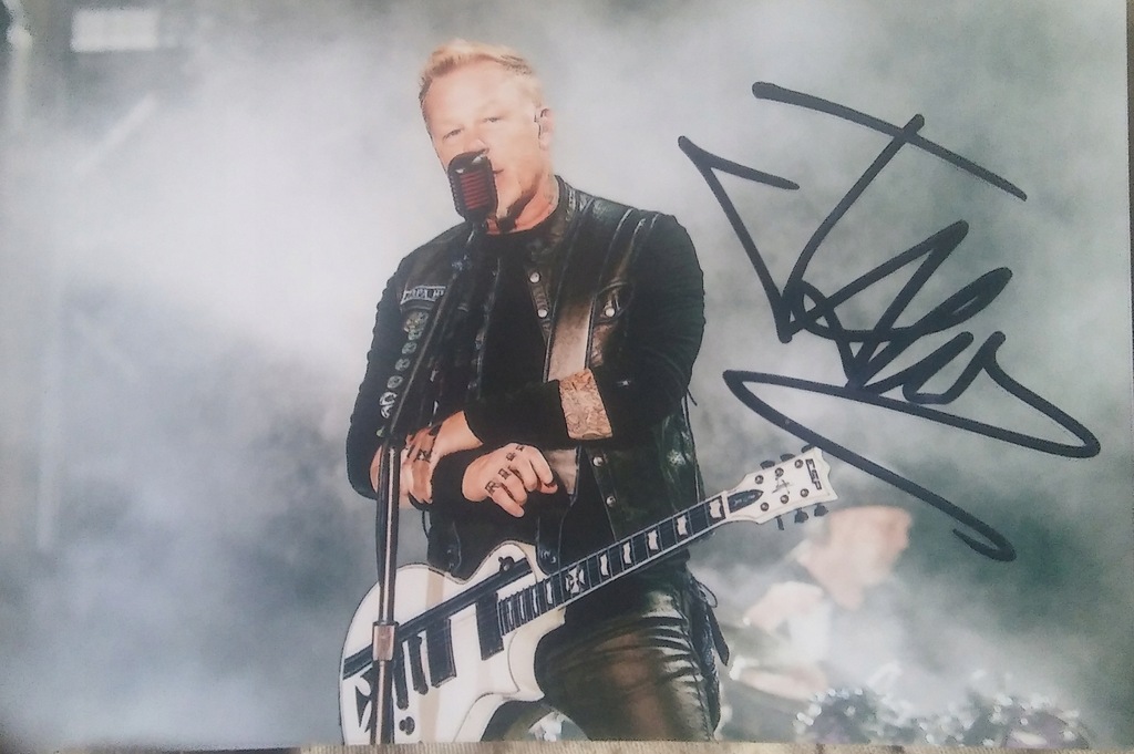 James Hetfield Metallica Zdjecie Z Autografem 7919090704 Oficjalne Archiwum Allegro