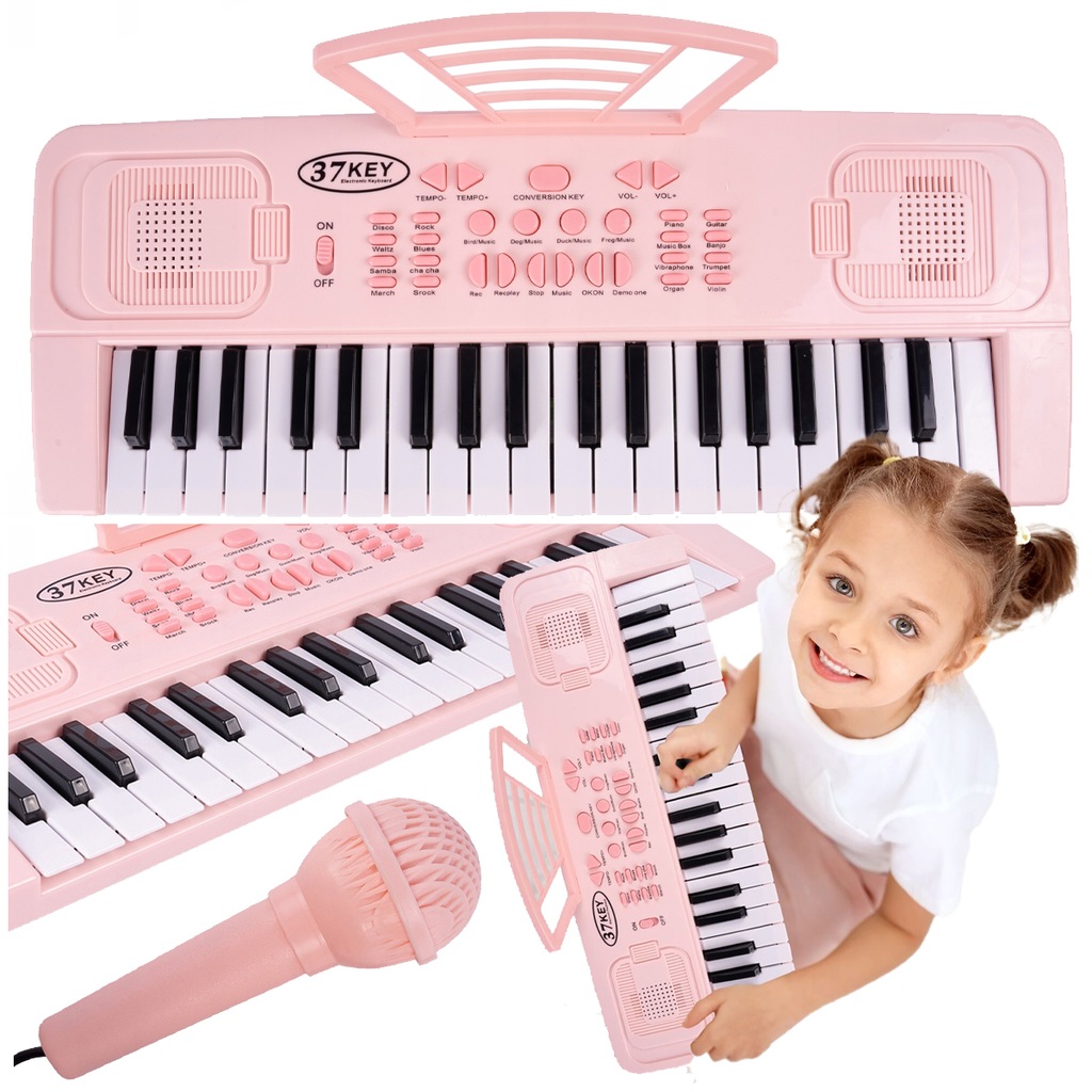Keyboard Pianino ORGANY dla DZIECI PIANINKO DO NAUKI GRY + MIKROFON KARAOKE