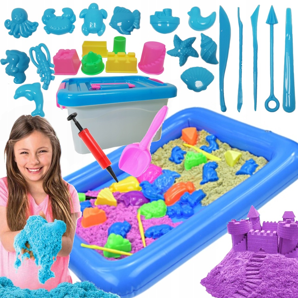 Купить КИНЕТИЧЕСКИЙ ПЕСОК 3кг ФОРМА ДЛЯ БАССЕЙНА набор 30шт.: отзывы ...