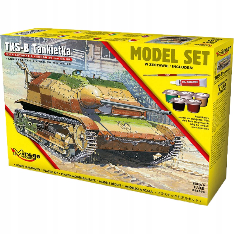 MODEL DO SKLEJANIA TANKIETKA TKS-B + FARBY MIRAGE