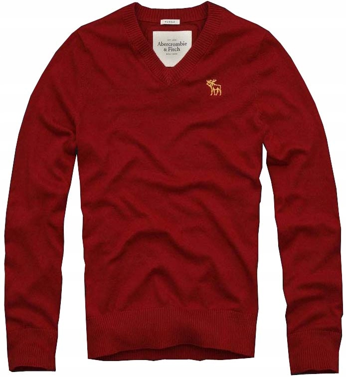 ABERCROMBIE FITCH_SWETER cashmere MĘSKI BURGUND_L