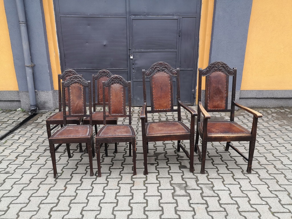 2 Fotele i 4 krzesła - Secesja sygn. Gościcino
