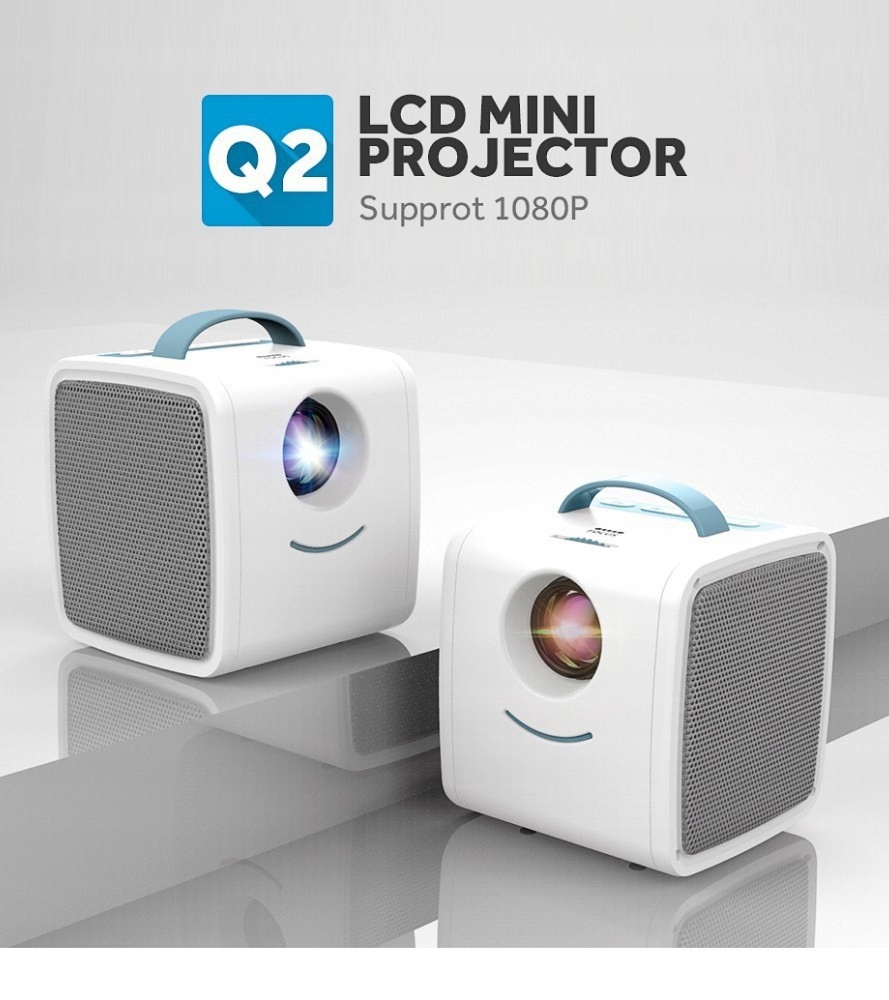 Купить Портативный мини-проектор Q2 со светодиодной подсветкой HD: отзывы, фото, характеристики в интерне-магазине Aredi.ru
