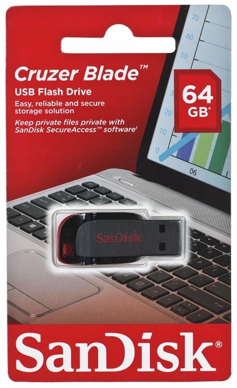 Pendrive SanDisk Cruzer Blade 64GB USB2.0