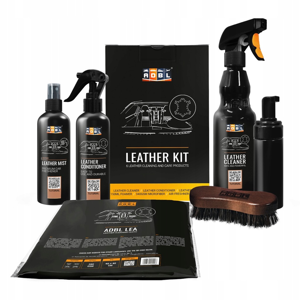 Zestaw do Skóry Cleaner + Odżywka ADBL Leather KIT