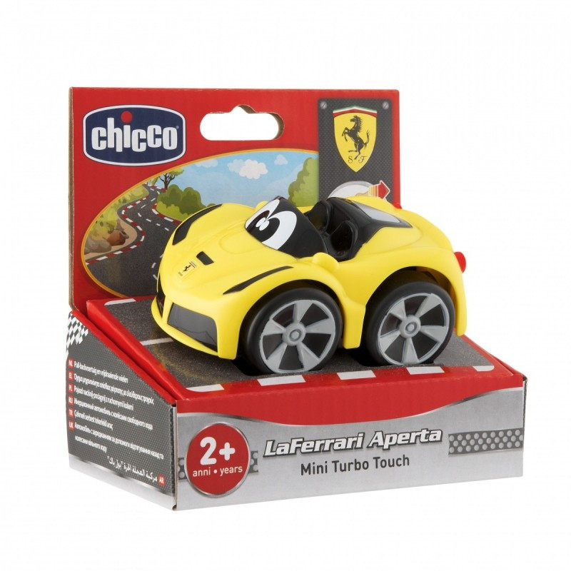 Samochód Mini Turbo Touch. Ferrari, żółty