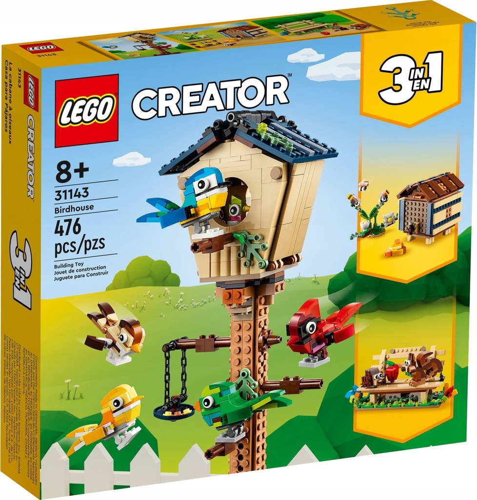 LEGO 31143 CREATOR 3w1 Budka dla Ptaków wys.24H