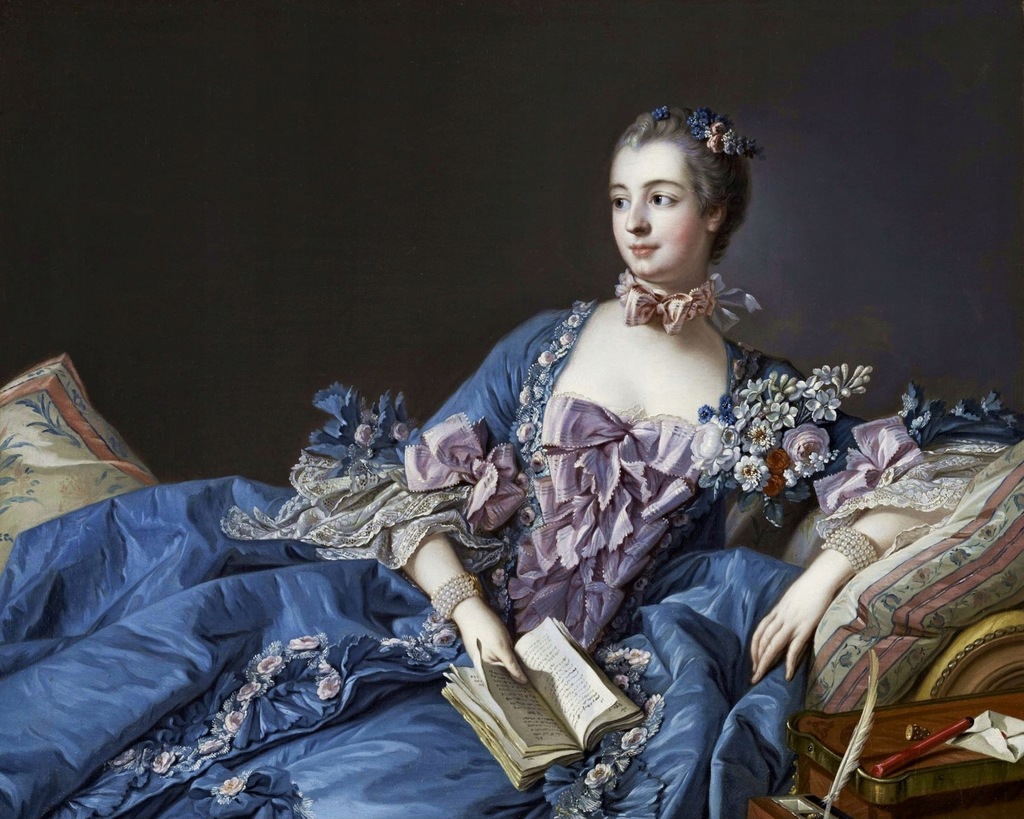 Francois Boucher - Madame de Pompadour II - 50x40